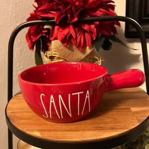 Rae Dunn Santa Bowl with Handle New